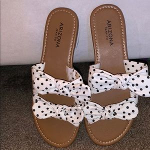 Polka Dot Flat Sandals